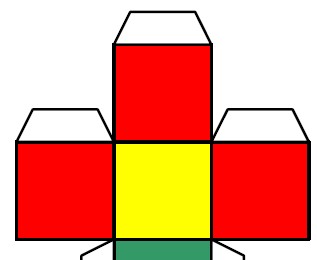 Can you stack the cubes so that each side contains a red, a yellow, a green and a blue face?